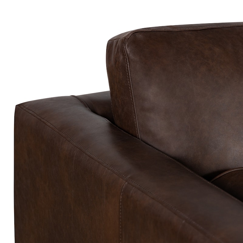 Poly & Bark Napa 104.5" Left Sectional Sofa - Full Grain Genuine Italian Leather