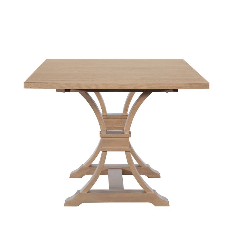 Christopher Knight Home - Rustic Extendable Dining Set with X-Frame Table and Upholstered Armless Dining Chairs