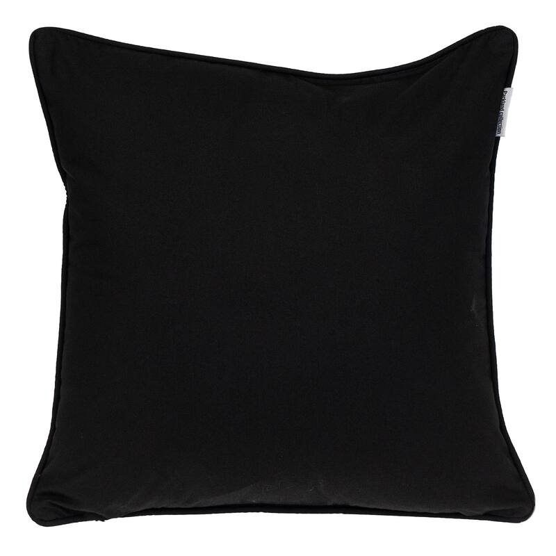 Parkland Collection Transitional Geometric Black 20" x 20" Pillow