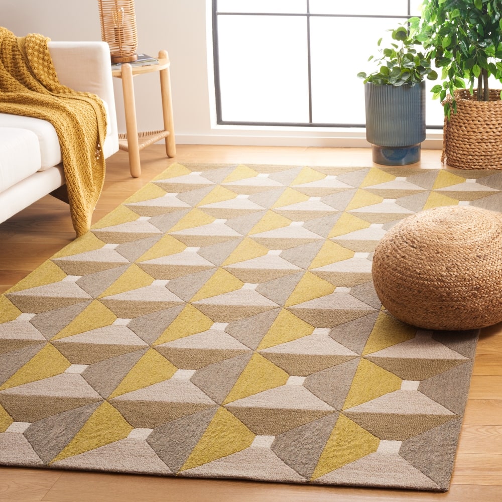 SAFAVIEH Handmade Genre Emika Mid-Century Modern Wool Rug