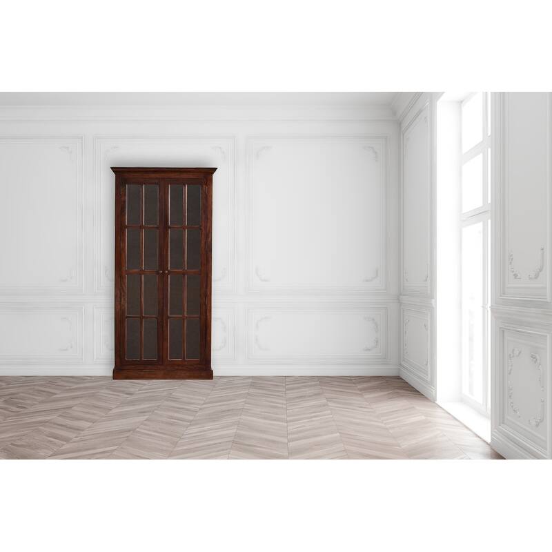 Tall Cherry Glazed Cabinet