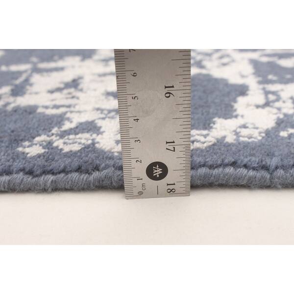 ECARPETGALLERY Hand-knotted La Seda Navy Silk, Wool Rug - 4'6 x 6'8 ...