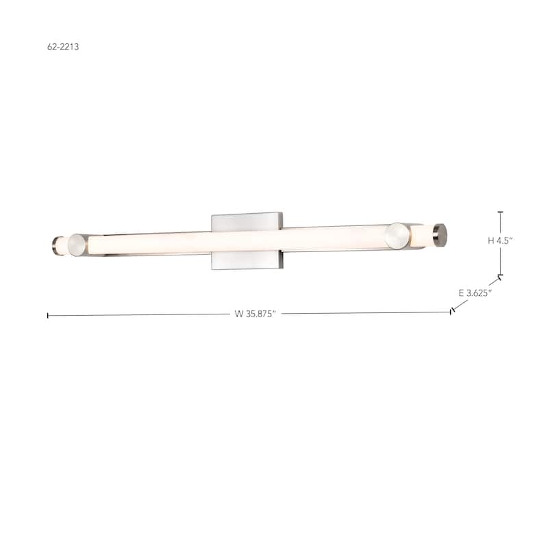 Bowman 36 Inch LED Vanity Brushed Nickel Acrylic Lens - Brushed Nickel