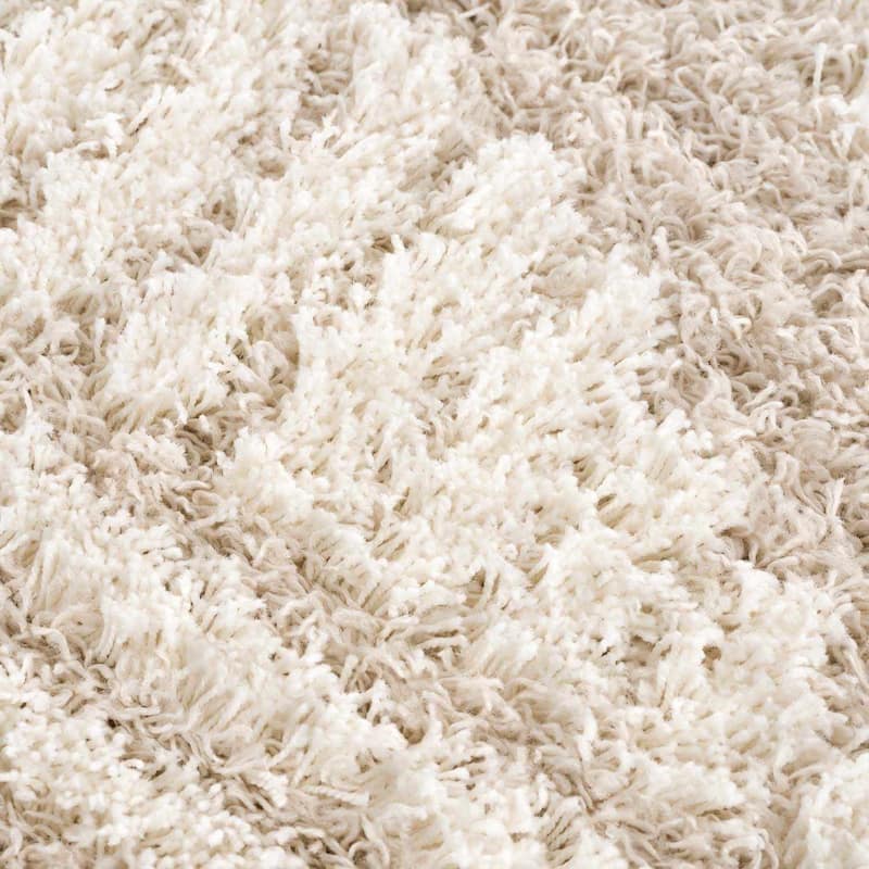 Hauteloom Igor Living Room, Bedroom Area Rug - Plush Pile - Beige, Ivory - 5'3" x 7'3"