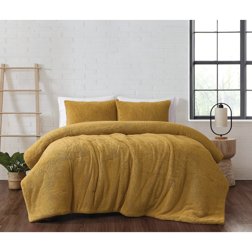 Brooklyn Loom Marshmallow Sherpa Comforter Set