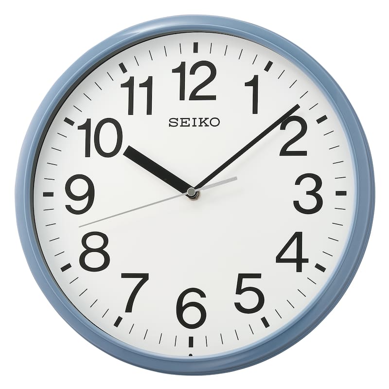 12 in Office Clock Slate Blue