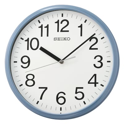 12 in Office Clock Slate Blue