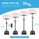 preview thumbnail 15 of 17, Height-Adjustable Basketball Hoop, Portable Backboard System w/ Wheels