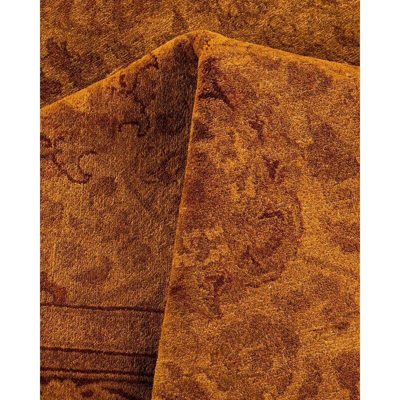 Overdyed, One-of-a-Kind Hand-Knotted Area Rug - Gold - 4' 1" x 6' 1"