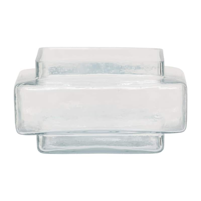 Hammered Glass Tealight Holder - 4.5" - Clear