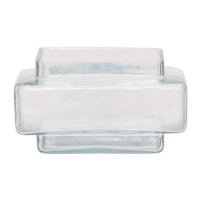 Hammered Glass Tealight Holder - 4.5" - Clear