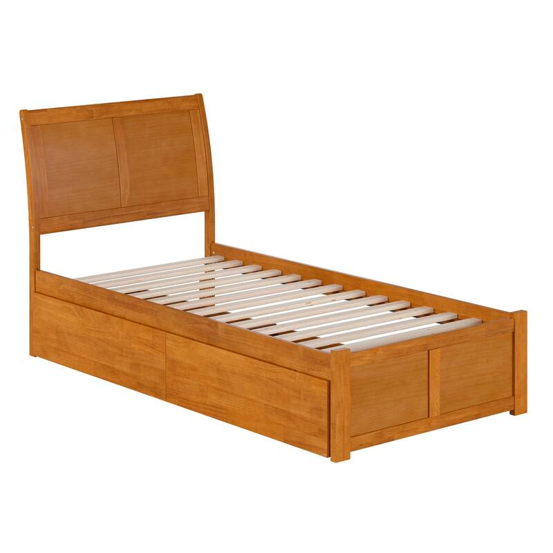 Portland Platform Bed with Footboard and Storage Drawers