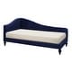 preview thumbnail 2 of 3, Copper Grove Sete Velvet Upholstered Victorian Twin Daybed Blue - Twin