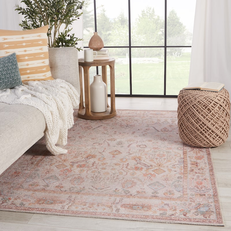 Machine Washable Leland Oriental Green/ Blue Area Rug