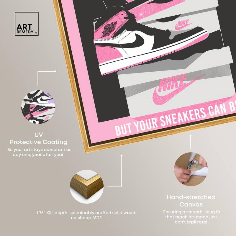 Pastel Big Sneaker Stack Canvas by Art Remedy