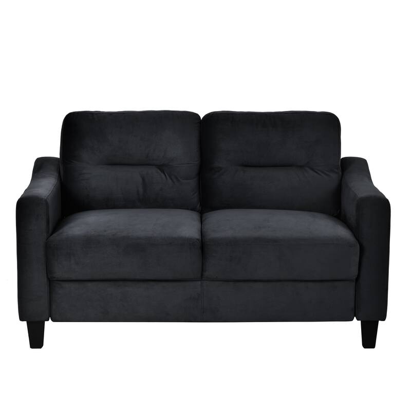 2 Seat Sectional Sofa with U-Shaped Spring Links and Solid Wood Frame Velvet Loveseat Couch for Living Room Bedroom Office