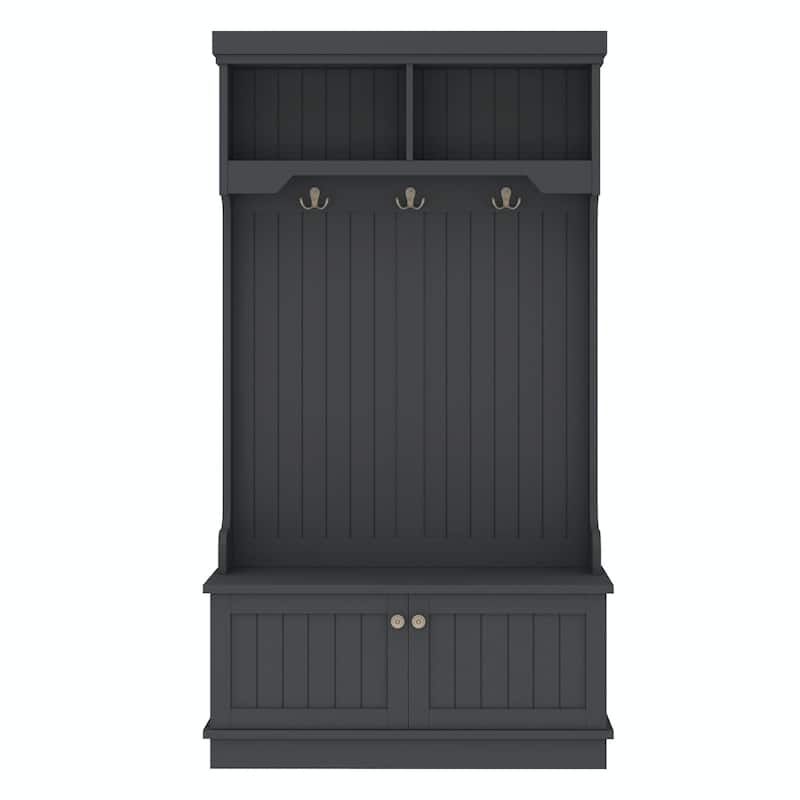 Hall Tree with Storage Shoe Bench for Entryway - 4-in-1 Coat Rack Design with Hooks
