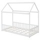 preview thumbnail 6 of 18, Twin Wood House Bed with Guardrails, Slats
