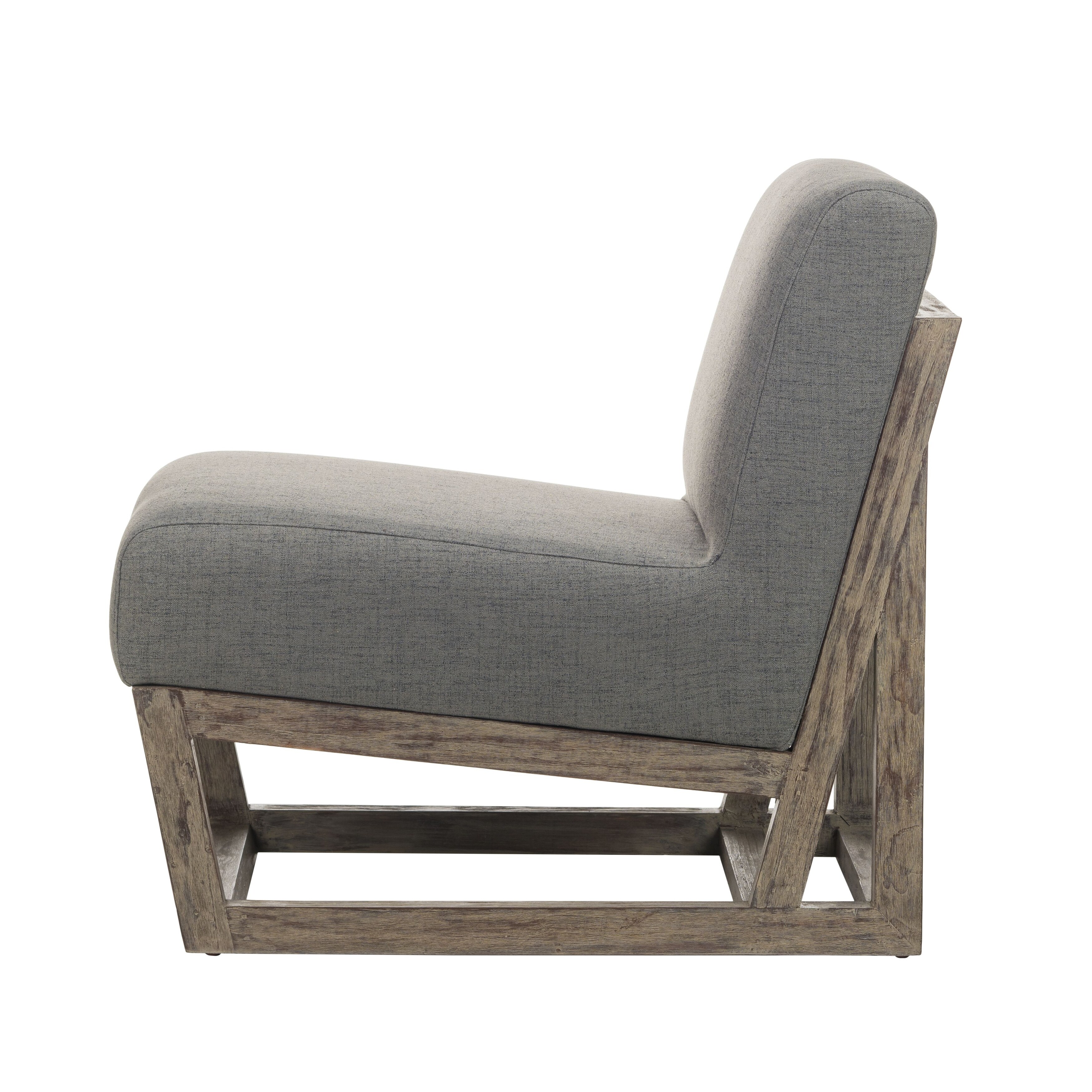 Shop Luxurylivingfurniture Solid Wood Monaco Accent Chair Gray Fabric Overstock 31475505