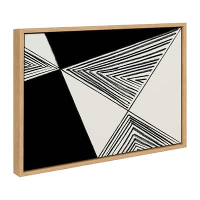 Kate and Laurel Sylvie 140 Abstract Perspective Framed Canvas by Teju Reval of SnazzyHues