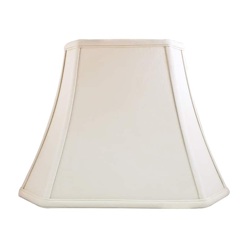 Royal Designs Rectangle Cut Corner Lamp Shade, White, (7x10)x(12.25x18)x13.25