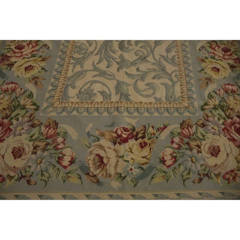 Hand Woven Oriental 100% Wool Carpet Traditional Floral Green Tabatabaei Area Rug - 7' 5'' X 4' 7''