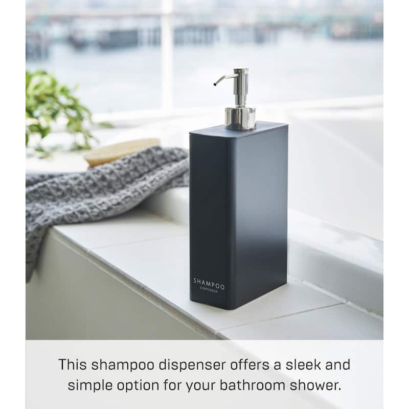 Yamazaki Home Rectangle Shower Dispenser - Three Styles, ABS Plastic, Shampoo, 24 fluid oz., 700 ml