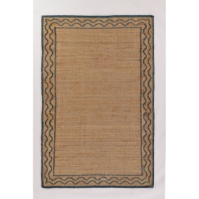 Erin Gates by Momeni Orchard Ripple Brown Hand Woven Wool and Jute Rug