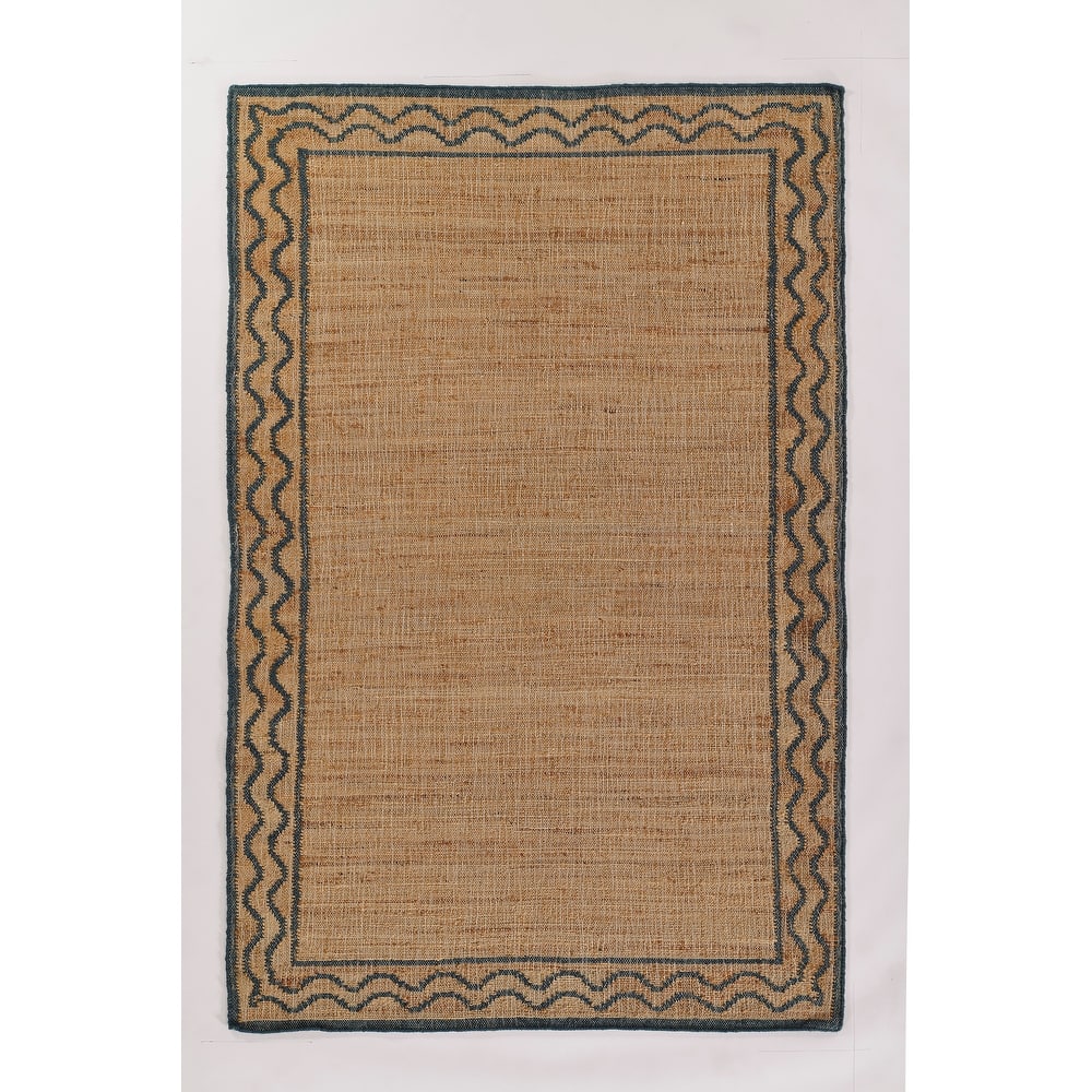 Erin Gates by Momeni Orchard Ripple Brown Hand Woven Wool and Jute Rug