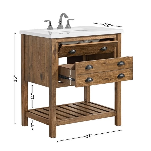 Monterey Farmhouse 31-Inch Single Bathroom Vanity