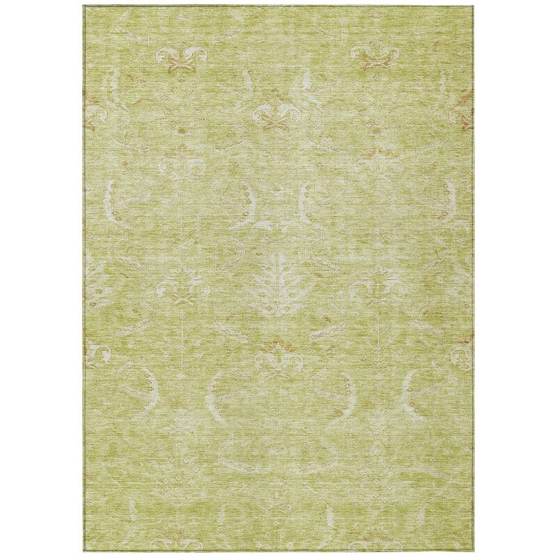 Machine Washable Indoor/ Outdoor Boho Traditional Chantille Rug