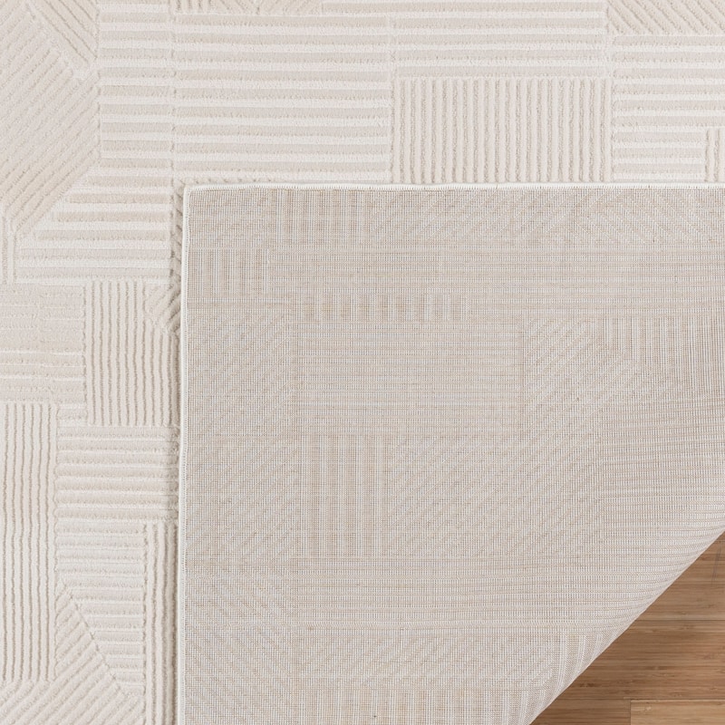 Gertmenian Arlo High Low Transitional Modern Gray Ivory Black Indoor Area Rug Collection
