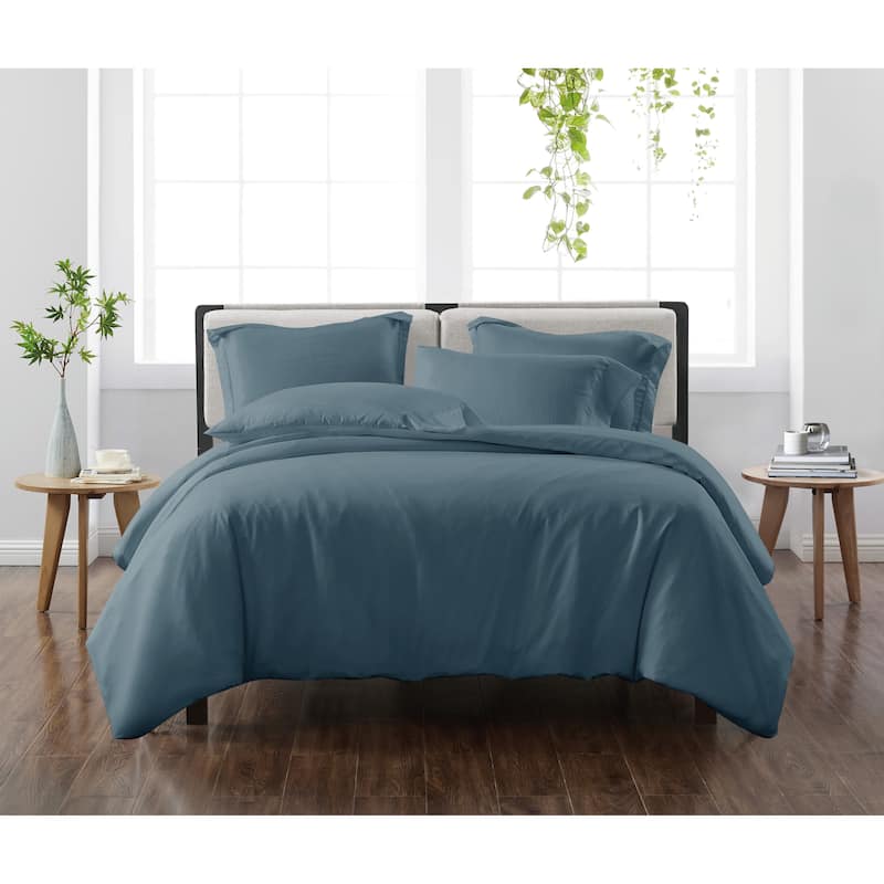Cannon Heritage Solid 3 Piece Duvet Cover Set