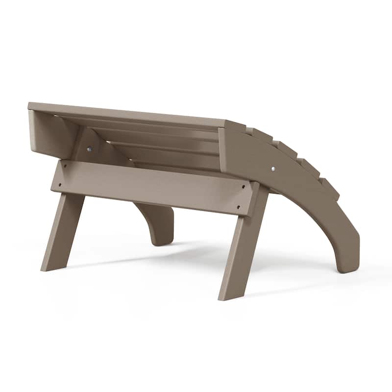 Polytrends Altura Outdoor Adirondack Folding Ottoman