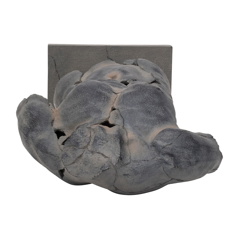 Sagebrook Home Modern Neutral Unique Cracked Man Torso Decorative Sculpture - 15" x 9" x 25"