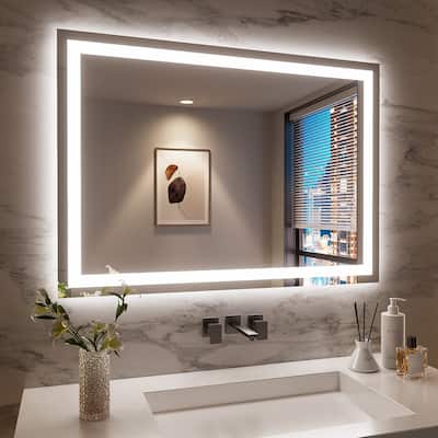 48x36 Inch Frameless LED Bathroom Mirror,Smart Mirror