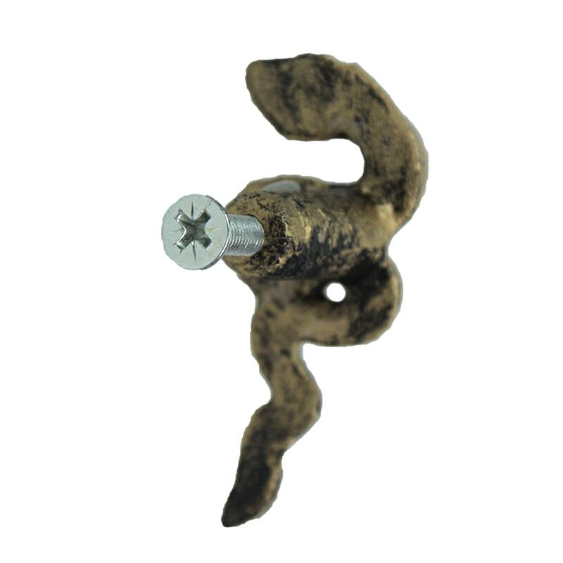 Set Of 6 Gold Gothic Imitation Snake Drawer Pulls - 2.25" X 1" - Cabinet Decor - 1 X 2.25 X 1.25 inches