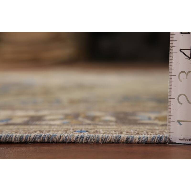 Tabriz Persian Rug Hand-Knotted Traditional Beige Wool Carpet - 6'5"x 9'4"
