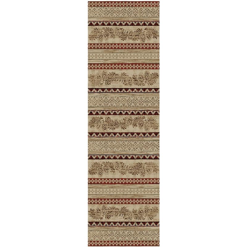 American Destination Pineview Antique Lodge Area Rug - 2'3"x7'7"