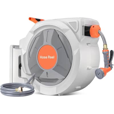 Retractable Garden Hose Reel 9 Function Sprayer Nozzle