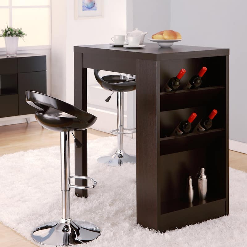 Rash Modern Brown 36-inch Wide Wood Multi-Storage Bar Table by Furniture of America