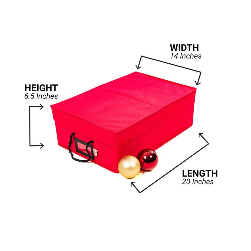 48 (3 in.) Christmas Ornament Storage Box with Dividers