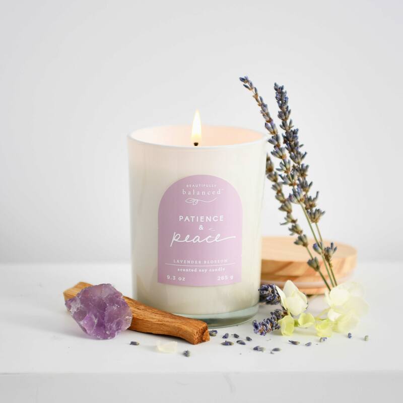 Beautifully Balanced Lidded Glass Scented Candle - Patience+Peace