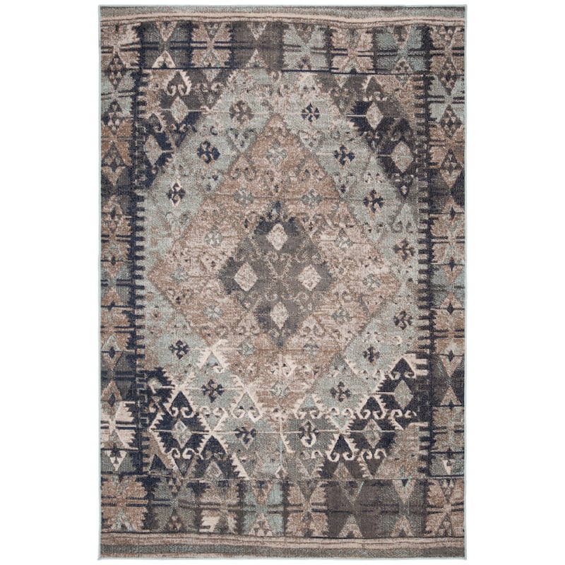 SAFAVIEH Montage Padelea Boho Indoor/ Outdoor Waterproof Patio Backyard Rug