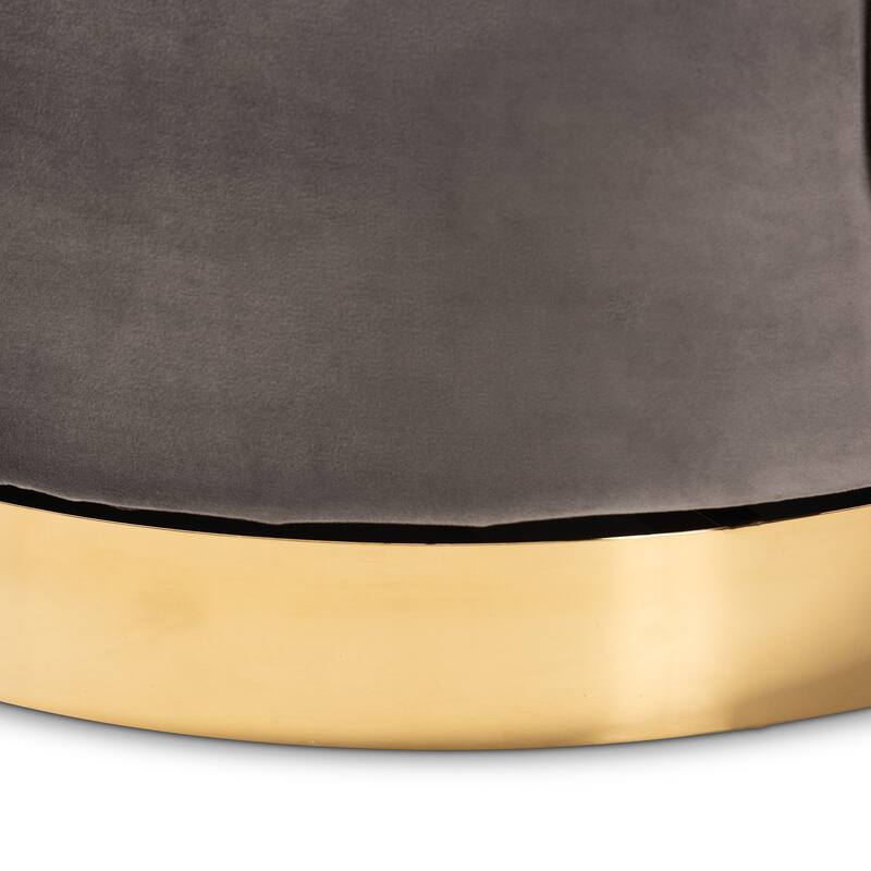 Saffi Glam and Luxe Upholstered Swivel Accent Chair