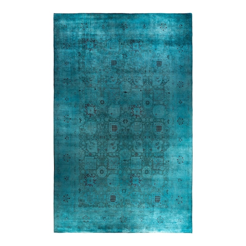Vibrance One-of-a-Kind Hand-Knotted Area Rug - Blue, 11' 10" x 18' 10" - 11' 10" x 18' 10"