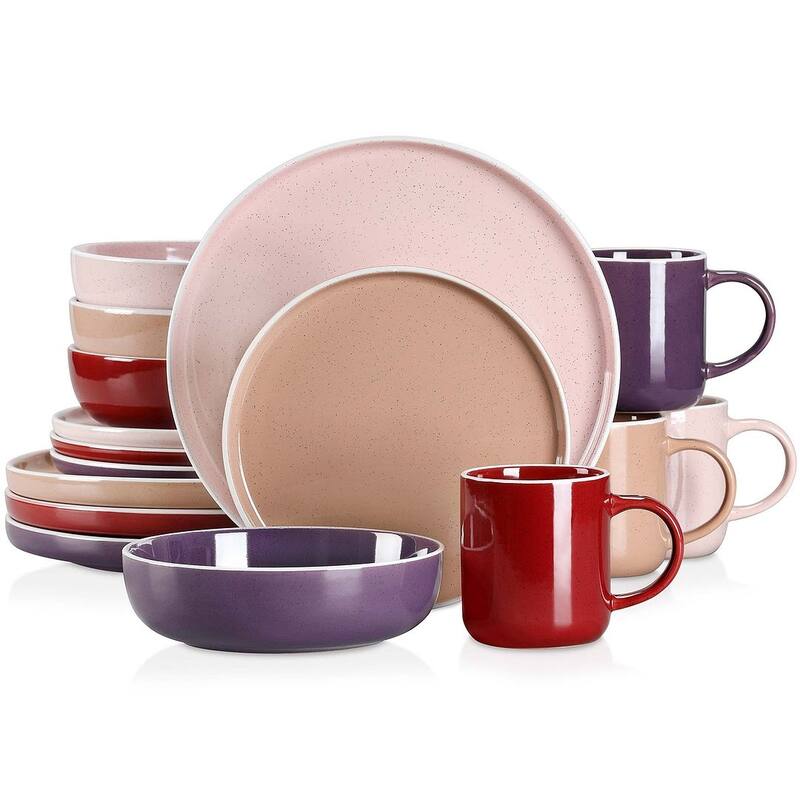 vancasso Sesam 16-Piece Speckled Dinnerware Set, Service for 4
