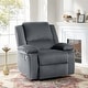 preview thumbnail 42 of 79, Vegan Leather Upholstered Push Back Manual Recliner Chair Dark Grey(Corduroy)