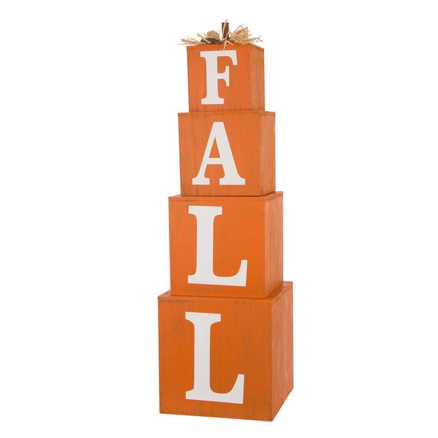 Glitzhome Wooden Nested Wording Box Decor