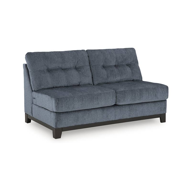 Signature Design by Ashley Maxon Place Dark Blue 3-Piece Sectional with Chaise - 140" W x 100" D x 37" H